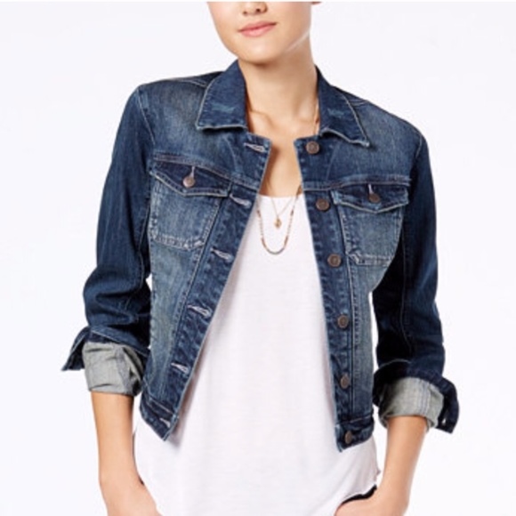 American Rag Jackets & Blazers - EUC- American Rag Dark/Distressed Denim Jacket!